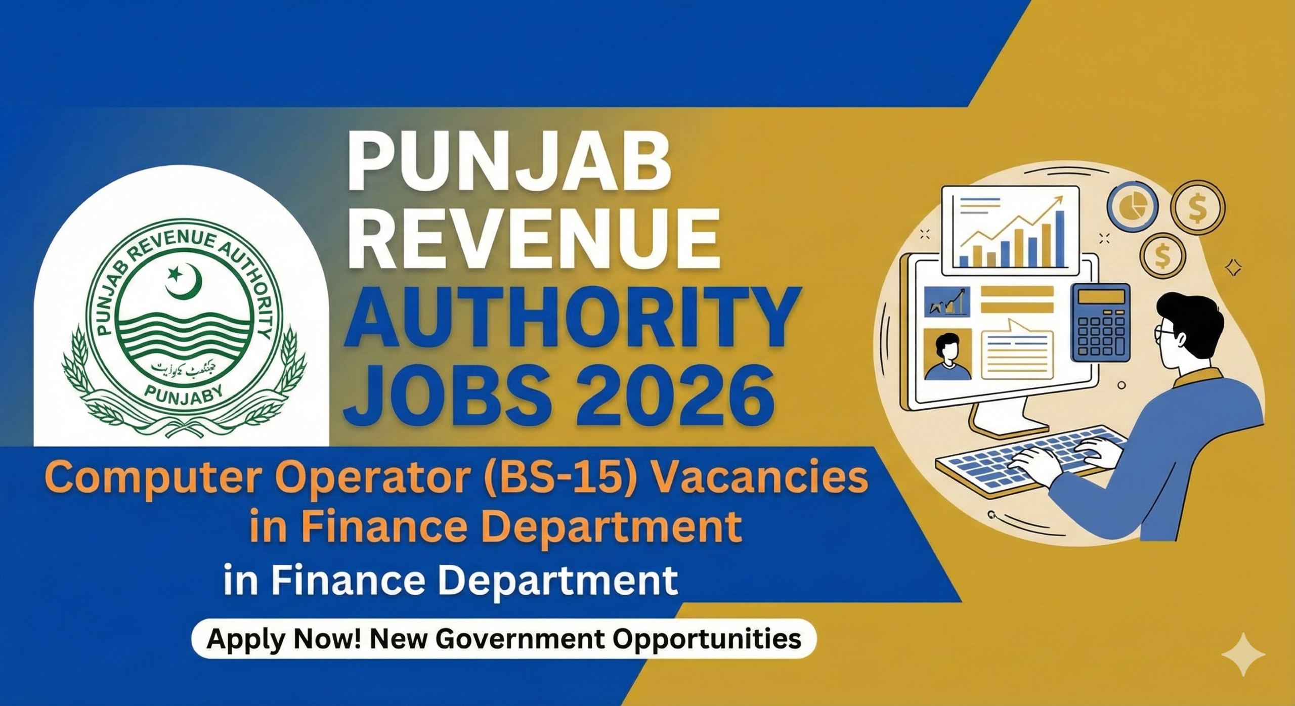 Punjab Revenue Authority Jobs 2026 – Computer Operator (BS-15) Vacancies in Finance Department