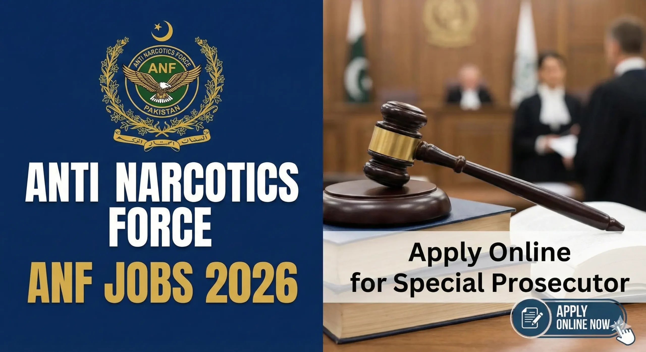 Anti Narcotics Force (ANF) Jobs 2026 – Apply Online for Special Prosecutor