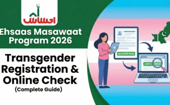A transgender person in Pakistan proudly showing their NADRA CNIC with the 'X' gender marker outside an official Ehsaas registration center.