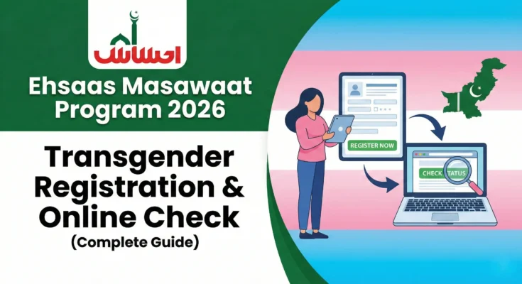 A transgender person in Pakistan proudly showing their NADRA CNIC with the 'X' gender marker outside an official Ehsaas registration center.