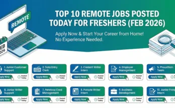 List of 10 new remote jobs for freshers posted in February 2026